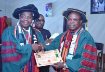 IHSD Confers Distinguished Fellowship Award on Gregory University’s Founder and Vice-Chancellor